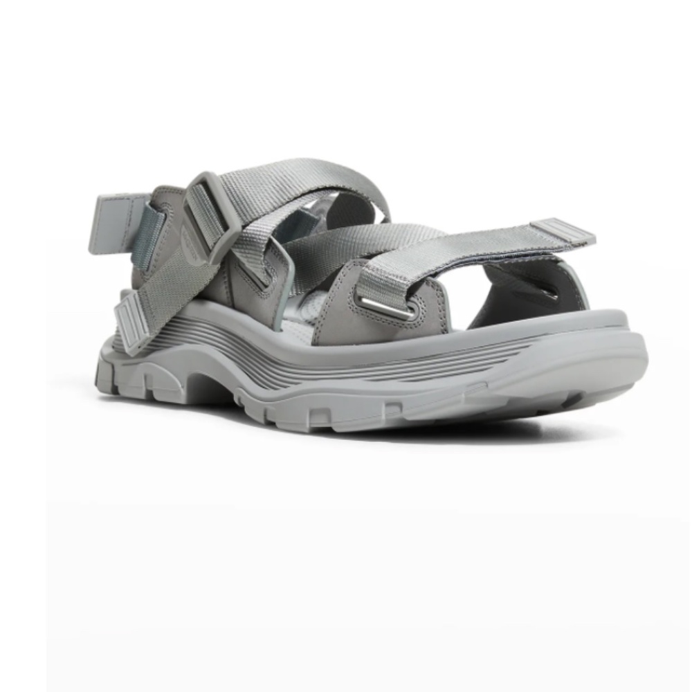 NIB $690 Alexander McQueen Strappy Leather Sport Sandals in size 44 EU / 11 US!